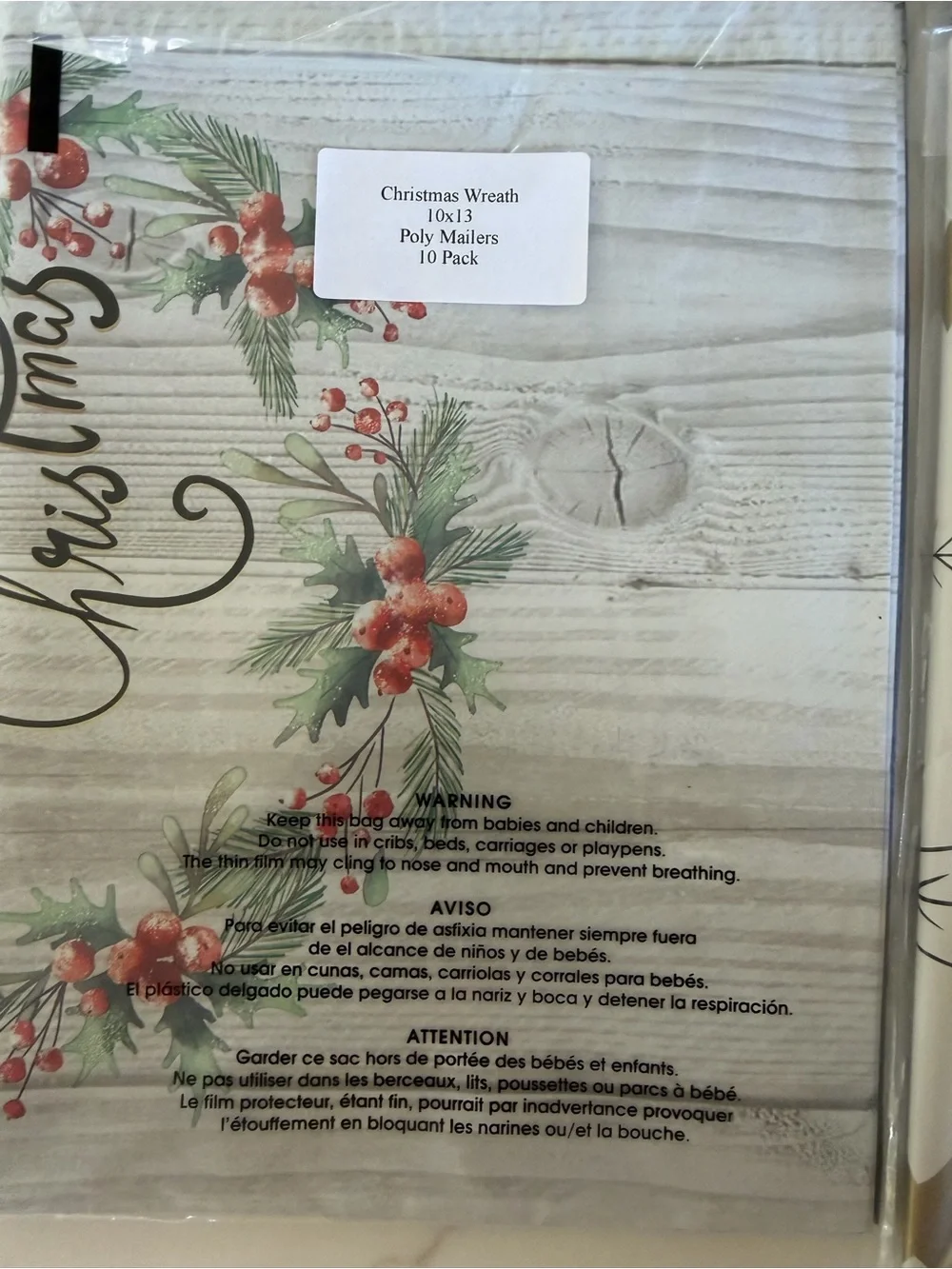 40 Assortment Holiday Poly Mailers New